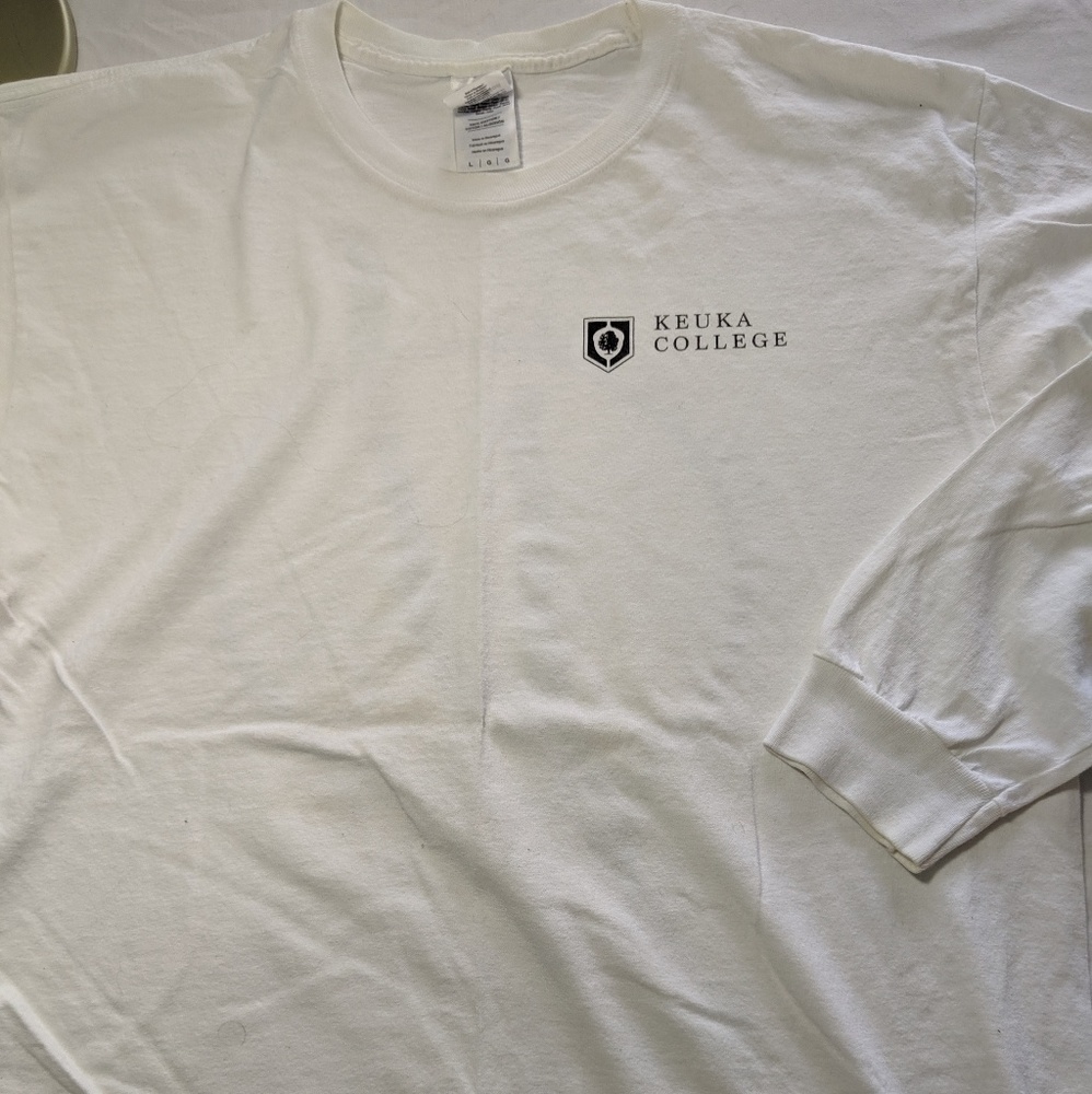 Keuka college White long sleeve t shirt large